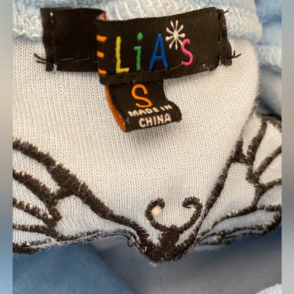 Delia’s Y2K Butterfly Velour Mini Skirt Dolls Kill Low Rise Blue Pop Princess - Picture 8 of 8